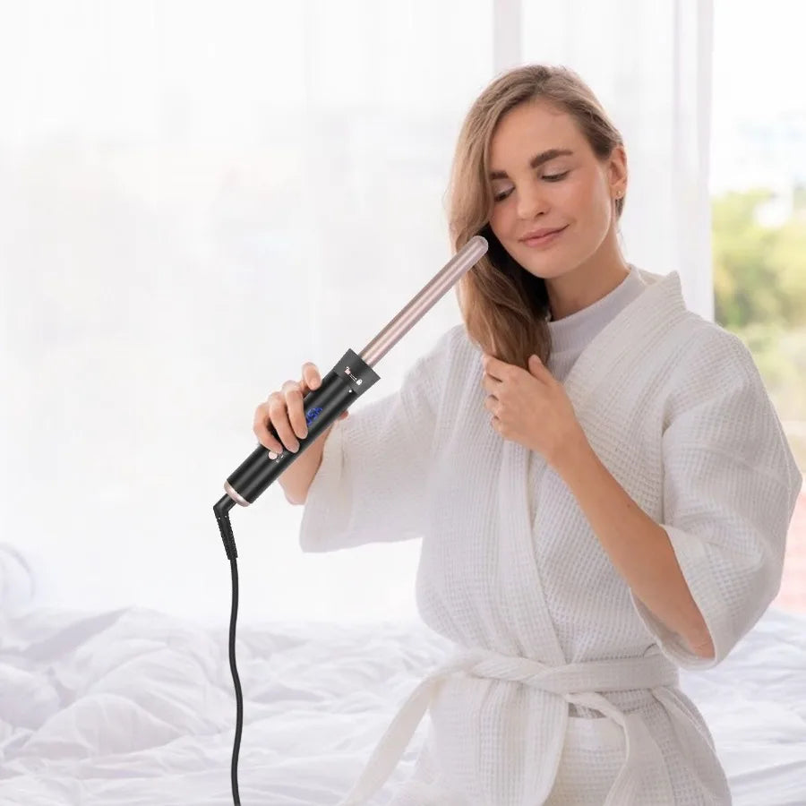 5 in 1 Curling Wand with LeakageProtection Hair Curling Iron Brush Hair Thermal Brush Curler with 4 Heating Levels 360 Rotatabl