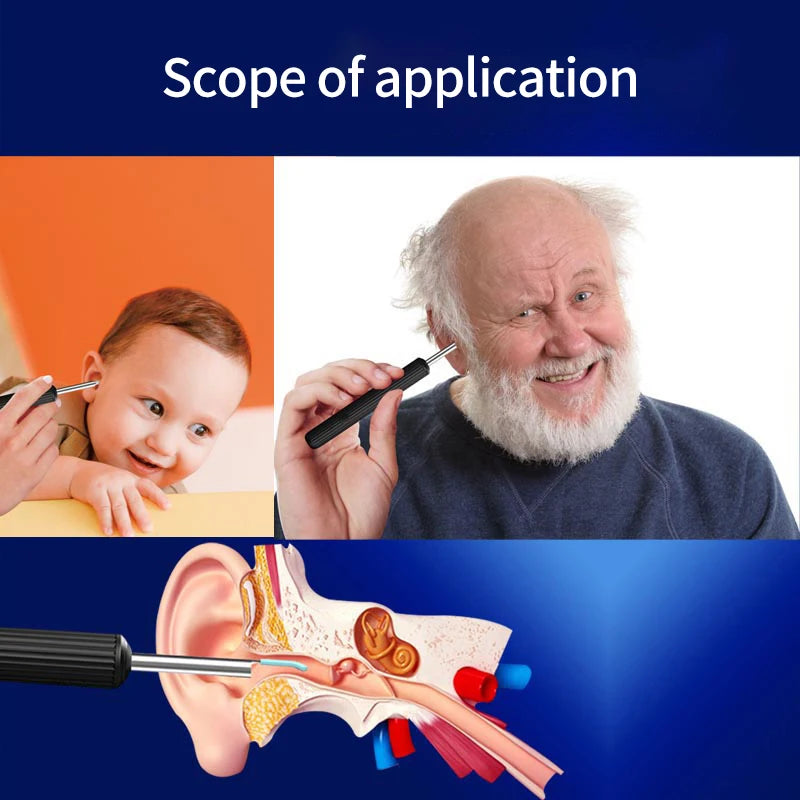 Ear Wax Removal Tool Camera Wireless Otoscope 1080P 3.9mm Ear Cleaner Camera Ear Endoscope Compatible for iPhone iPad Android
