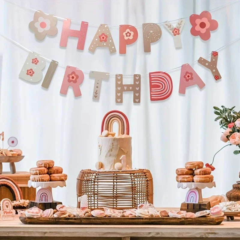 1st Birthday Banner Burlap ONE Garland Boys Girls First Birthday Party Decoration Baby Photo Prop Decoration Memorial Banner