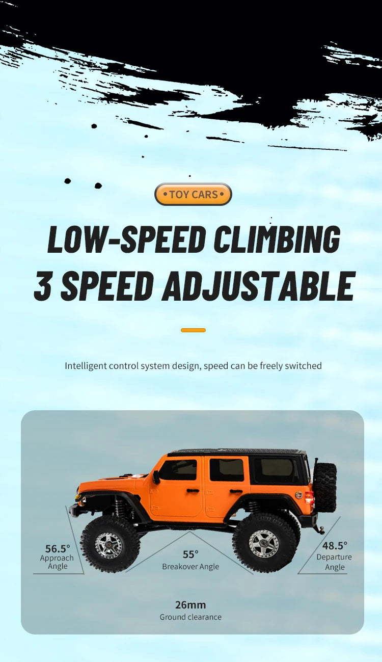 1:18 RC Car C8801 RC Model Simulation Jeep 2.4G Full Scale Off-Road Crawler Climbing Remote Control Car Toy Gift For Boys