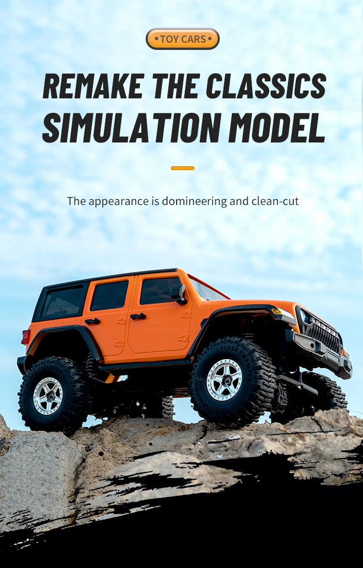 1:18 RC Car C8801 RC Model Simulation Jeep 2.4G Full Scale Off-Road Crawler Climbing Remote Control Car Toy Gift For Boys