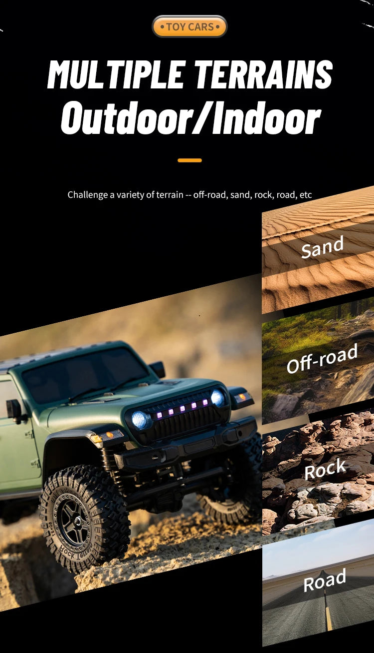 1:18 RC Car C8801 RC Model Simulation Jeep 2.4G Full Scale Off-Road Crawler Climbing Remote Control Car Toy Gift For Boys