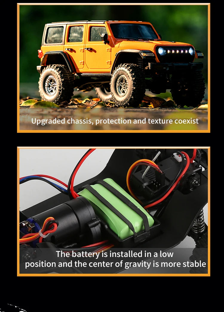 1:18 RC Car C8801 RC Model Simulation Jeep 2.4G Full Scale Off-Road Crawler Climbing Remote Control Car Toy Gift For Boys