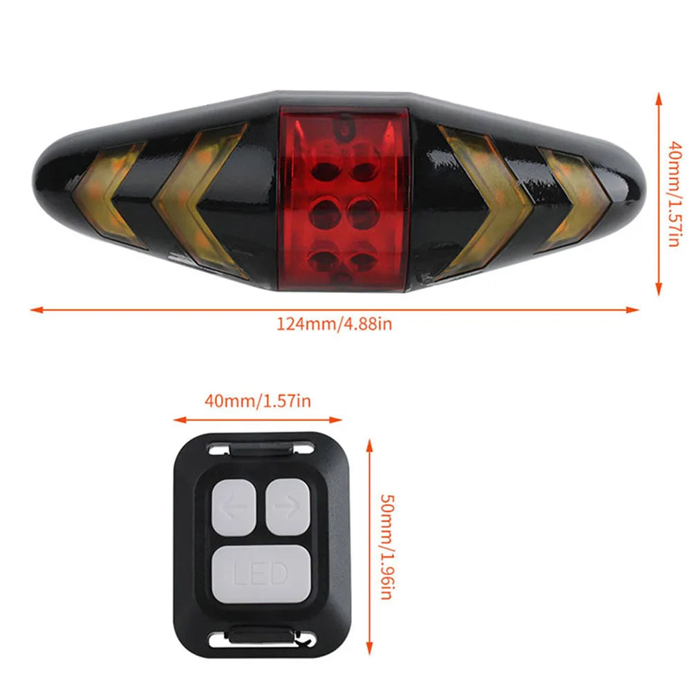 Bike Rear Lamp Smart Bike Wireless Remote Turn Signal Lights Bicycle LED Taillight Easily Installation Personal Bicycle Parts