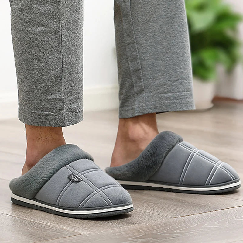 Plaid Warm Soft Comfortable Non Slip Living room Shoes