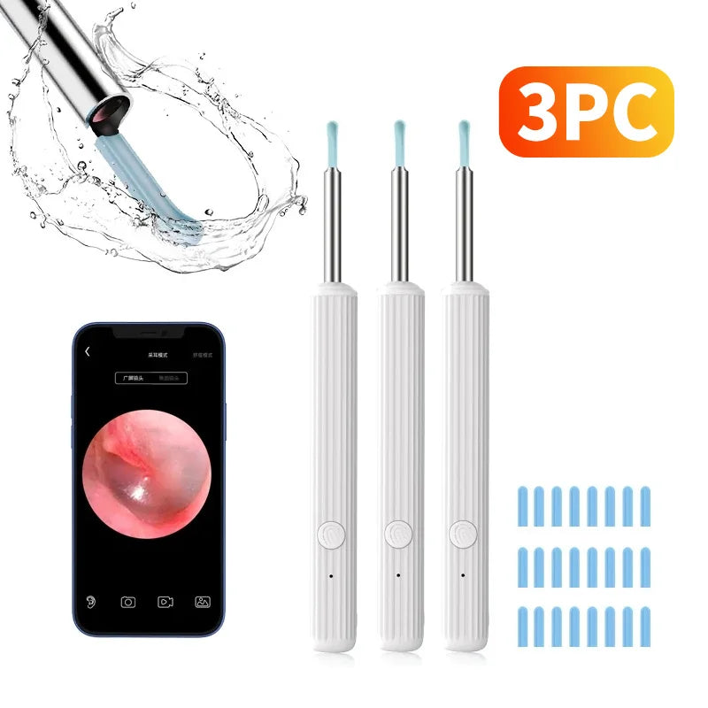 Ear Wax Removal Tool Camera Wireless Otoscope 1080P 3.9mm Ear Cleaner Camera Ear Endoscope Compatible for iPhone iPad Android
