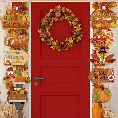 Happy Thanksgiving Day Door Banner