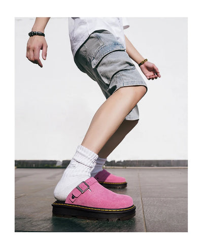 Big Leather Casual Slippers Summer Half Slipper, Non Slip