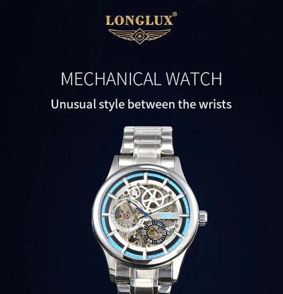 waterproof skeleton mechanical watch