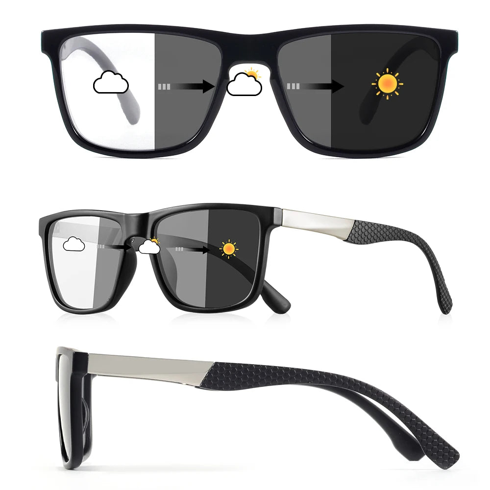 Photochromic Sunglasses For Men Women Square Casual