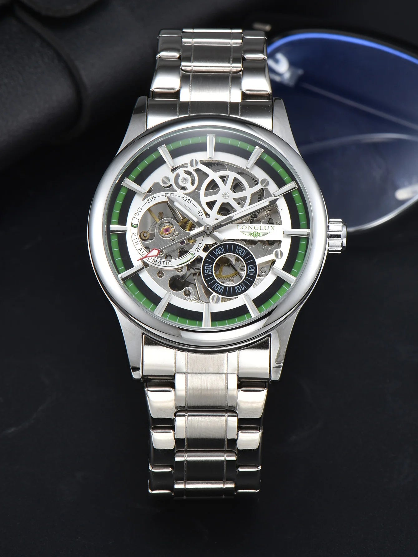 waterproof skeleton mechanical watch