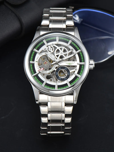 waterproof skeleton mechanical watch