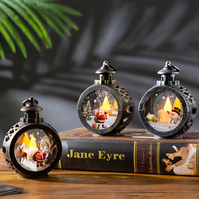 Christmas decorations retro night lights luminous gifts window