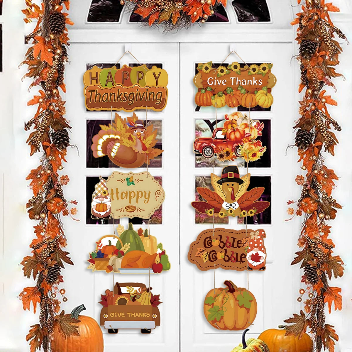 Happy Thanksgiving Day Door Banner