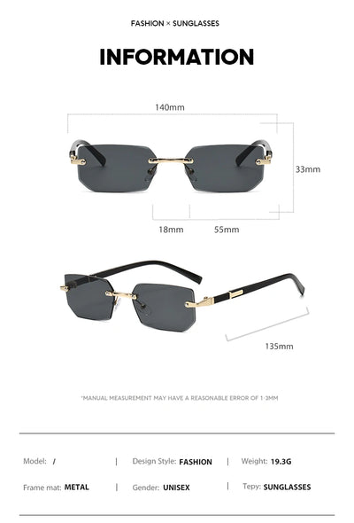 Trendy Rimless Sunglasses for Men