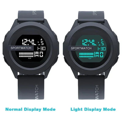 Man Digital Wristwatch Stopwatch Luminous