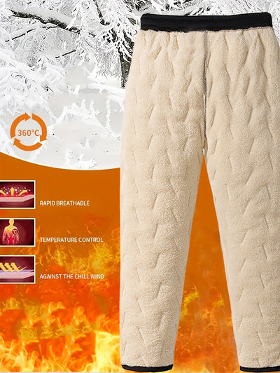 Men's Casual Trousers Plush Velvet Thickened Winter Thermal