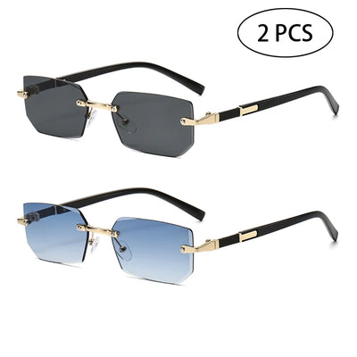 Trendy Rimless Sunglasses for Men