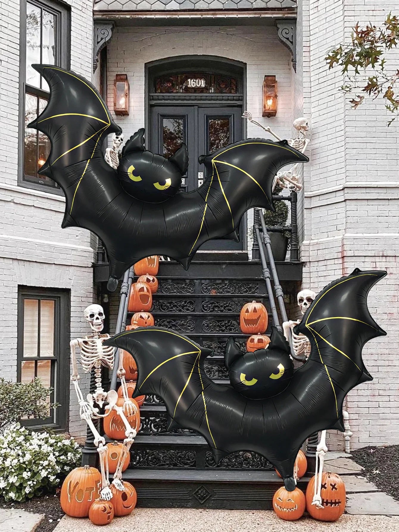 1/2pcs Large Scary Bat Balloon Halloween Party Birthday Decoration Bat Horror Theme Party Can Be Hung Bat Outdoor Decoration