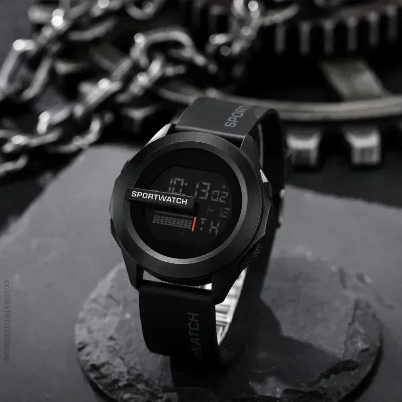 Man Digital Wristwatch Stopwatch Luminous