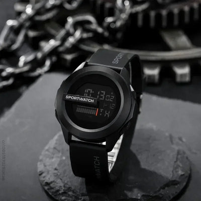 Man Digital Wristwatch Stopwatch Luminous