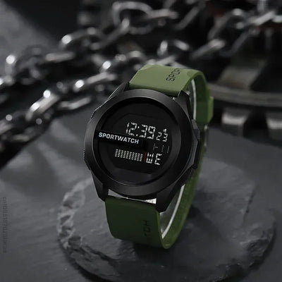 Man Digital Wristwatch Stopwatch Luminous