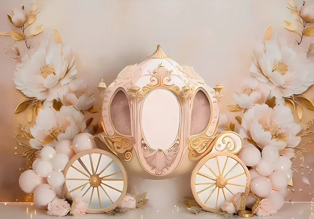 One Year Old Baby Birthday Backdrop Toys Bear White Balloons