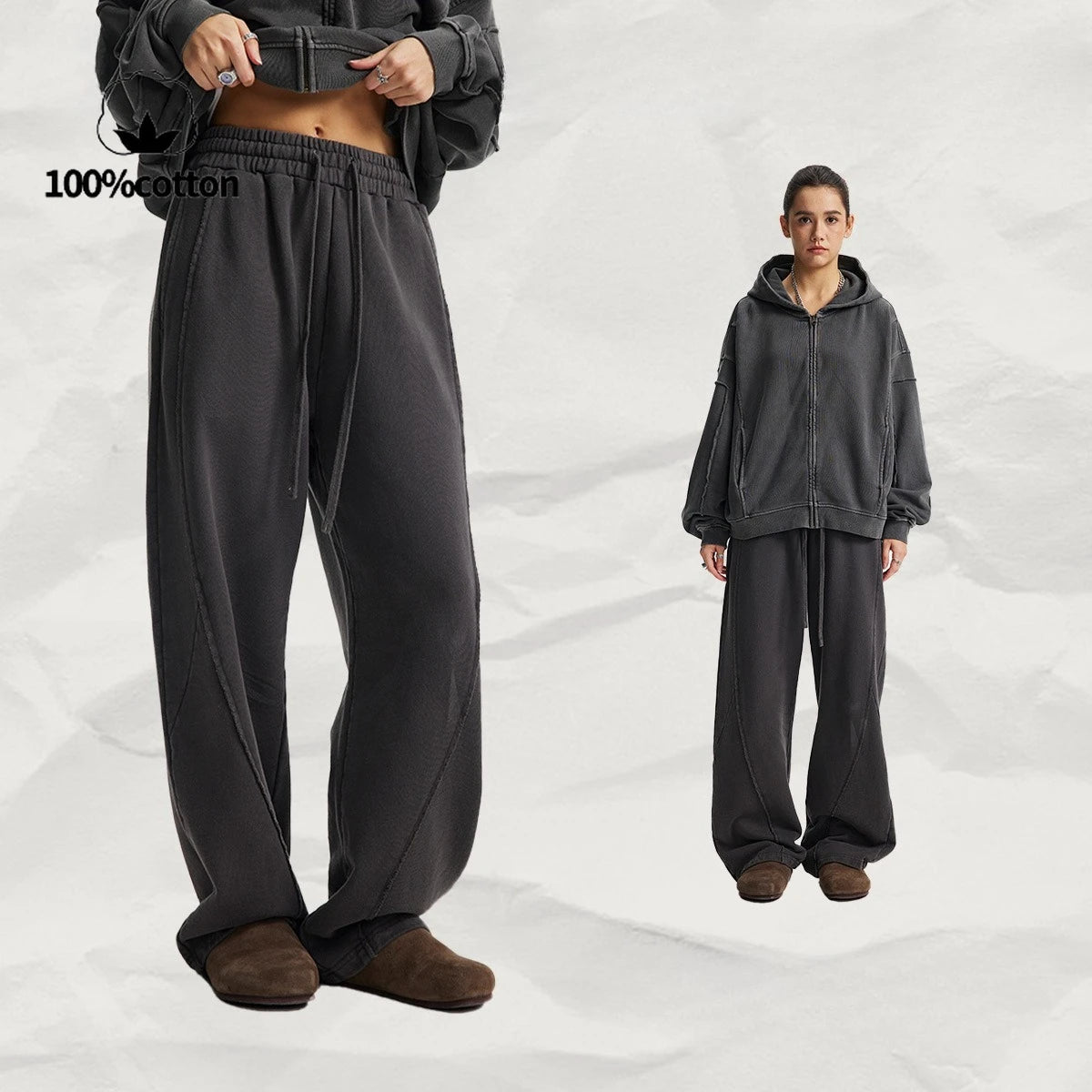 2025 Arrival with Frayed Hem, Distressed & Washed Effect Unisex