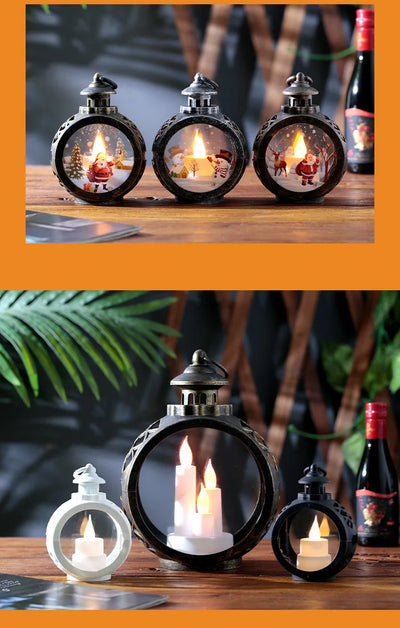 Christmas decorations retro night lights luminous gifts window