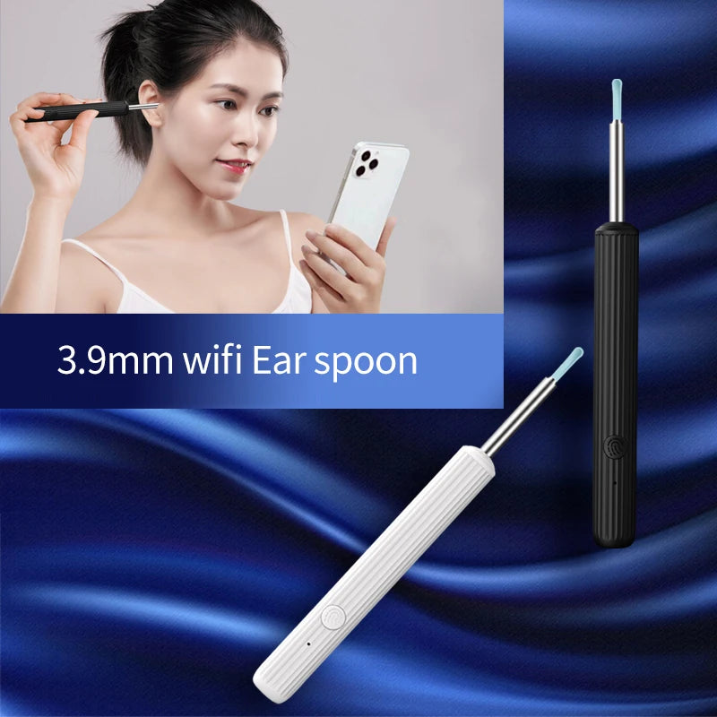 Ear Wax Removal Tool Camera Wireless Otoscope 1080P 3.9mm Ear Cleaner Camera Ear Endoscope Compatible for iPhone iPad Android
