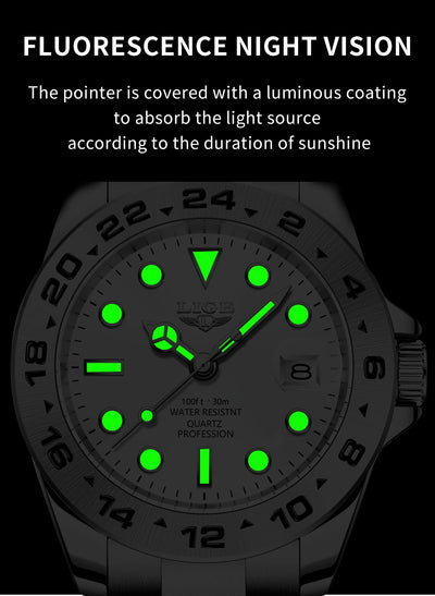 LIGE stainless steel wrist watches for men