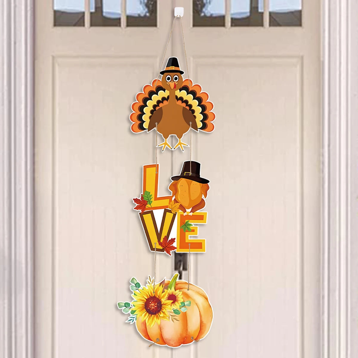 Happy Thanksgiving Day Door Banner