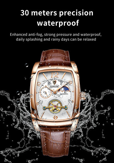 LIGE waterproof business sports watch