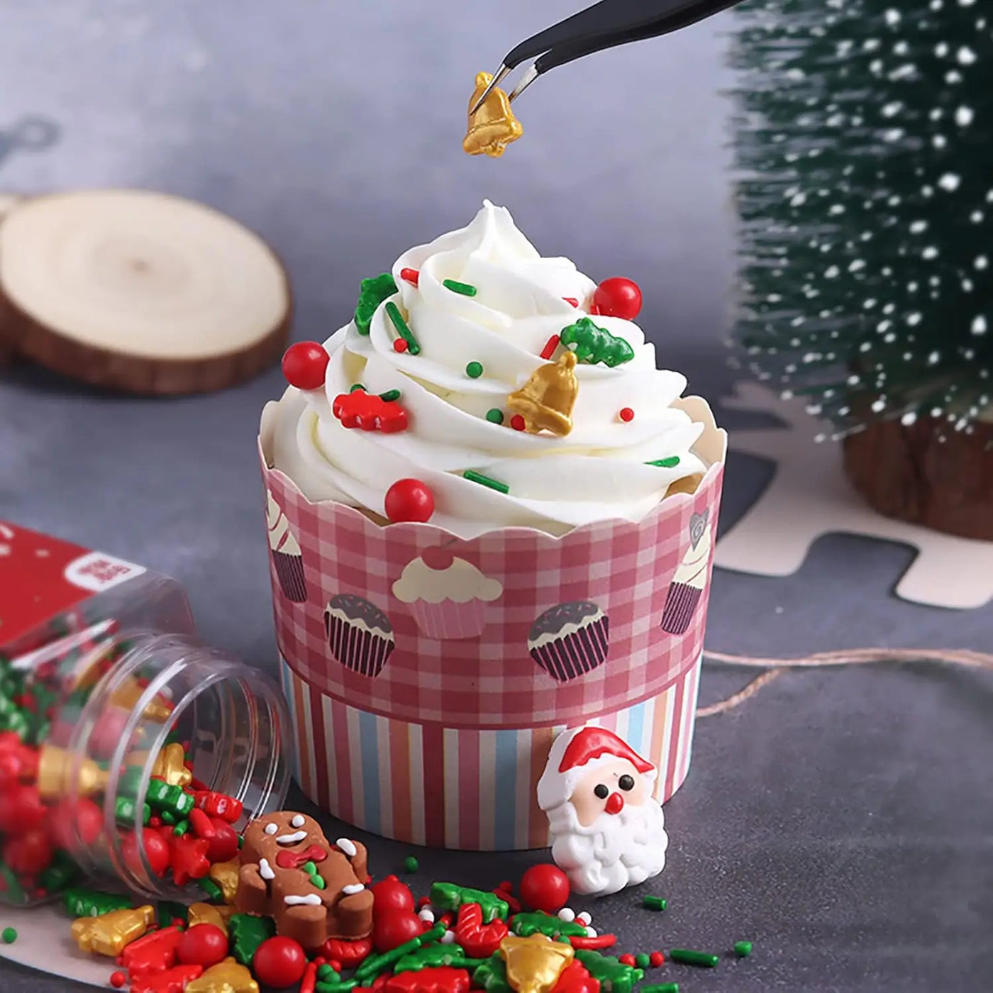 Christmas Sprinkles Mix Christmas Tree Santa Claus