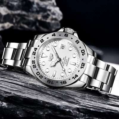 LIGE stainless steel wrist watches for men