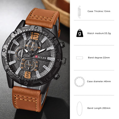 leather strap wristwatch