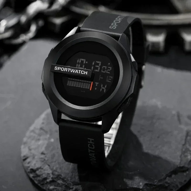 Man Digital Wristwatch Stopwatch Luminous