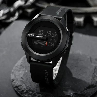 Man Digital Wristwatch Stopwatch Luminous