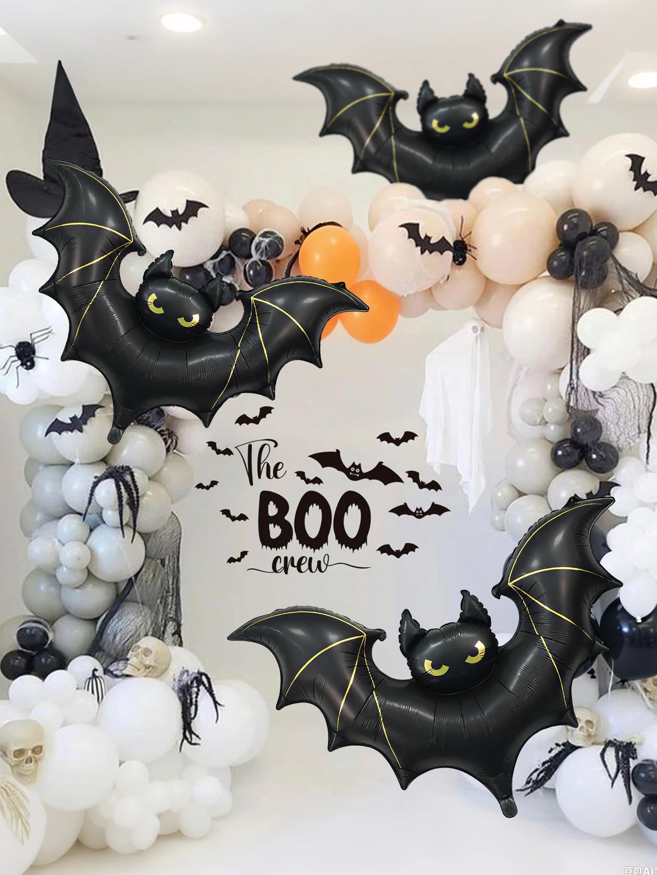 1/2pcs Large Scary Bat Balloon Halloween Party Birthday Decoration Bat Horror Theme Party Can Be Hung Bat Outdoor Decoration