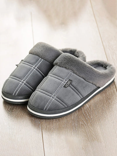 Plaid Warm Soft Comfortable Non Slip Living room Shoes