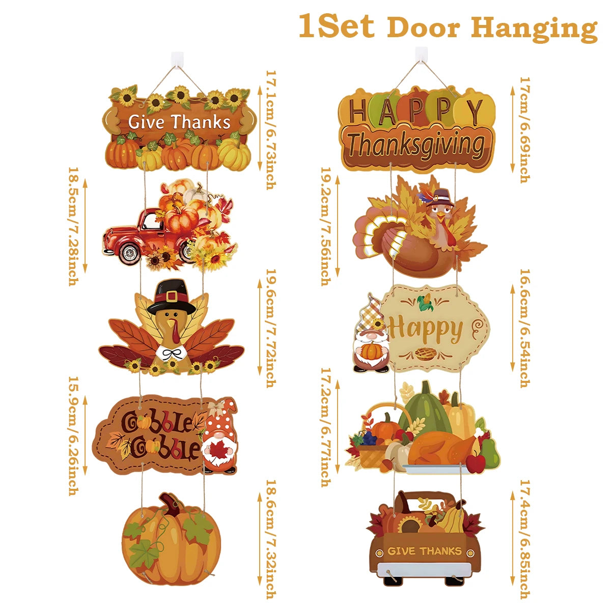 Happy Thanksgiving Day Door Banner