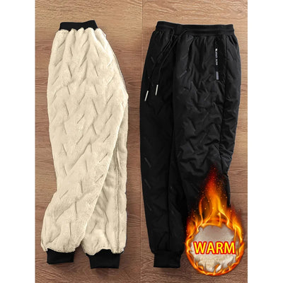Men's Casual Trousers Plush Velvet Thickened Winter Thermal