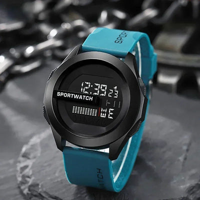 Man Digital Wristwatch Stopwatch Luminous