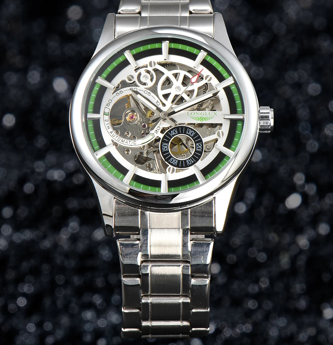 waterproof skeleton mechanical watch