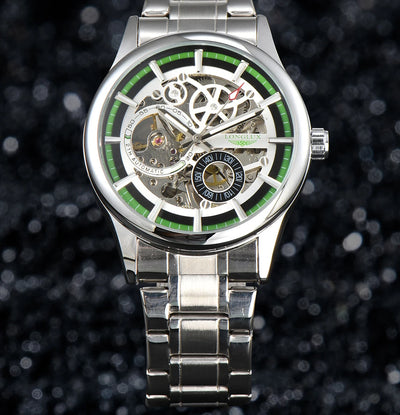 waterproof skeleton mechanical watch