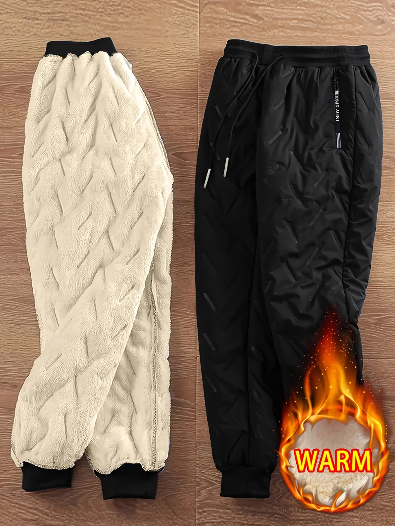 Men's Casual Trousers Plush Velvet Thickened Winter Thermal