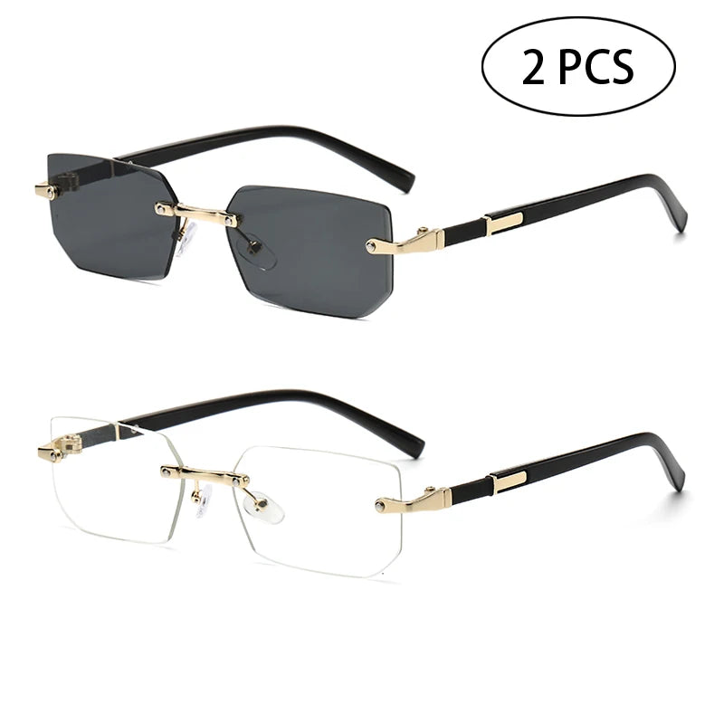 Trendy Rimless Sunglasses for Men