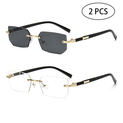 Trendy Rimless Sunglasses for Men