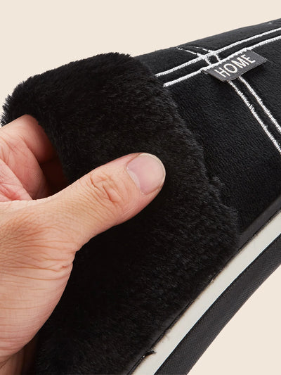 Plaid Warm Soft Comfortable Non Slip Living room Shoes