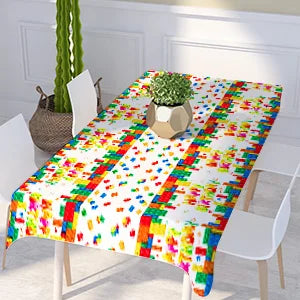 Building Blocks Birthday Party Supplies-66pcs Party Tableware set-Building Block Party Plates Napkins Tablecloth etc